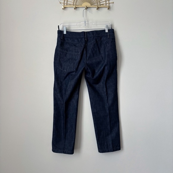 Prada Cropped Mid Rise Jeans 42 Dark Wash - Picture 3 of 8